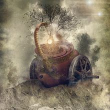 Tetera de Combate. Un proyecto de Collage, Diseño, Fotografía, Retoque fotográfico, Fotomontaje, Matte Painting y Dirección de arte de Antonio Painn - 10.01.2022