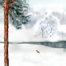 My project in Atmospheric Landscapes in Watercolor  course. Fine Arts, Painting, and Watercolor Painting project by Tala Lavinia - 01.09.2022