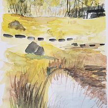 My project in Natural Landscapes in Watercolor course. Fine Arts, Painting, and Watercolor Painting project by Laurie - 01.10.2022
