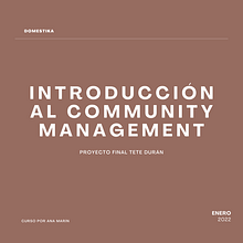 Mi Proyecto del curso: Introducción al community management Ein Projekt aus dem Bereich Social Media, Digitales Marketing, Content-Marketing, Marketing für Facebook und Marketing für Instagram von Teté Durán - 12.01.2022