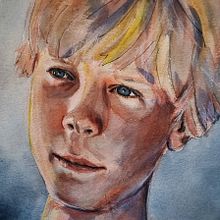 My project in Artistic Portrait with Watercolors course. Un proyecto de Bellas Artes, Pintura, Pintura a la acuarela, Dibujo de Retrato e Ilustración tradicional de Chantal Verheijen - 10.01.2022