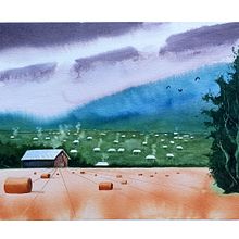 Mi Proyecto del curso: Paisajes en acuarela: técnicas y herramientas experimentales. Fine Arts, Painting, and Watercolor Painting project by Yago Carreira - 01.10.2022