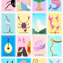 Loteria Mexicana . Traditional illustration, and Graphic Design project by Gabriela Estrada - 08.02.2021