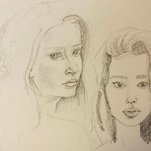 My project in Portrait Sketchbooking: Explore the Human Face course. Een project van  Schetsen,  Tekening,  Portrettekening,  Artistieke tekening y Sketchbook van Nicola Nicolle - 11.01.2022