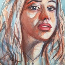 My project in Artistic Portrait with Watercolors course. Een project van  Beeldende kunst, Schilderij, Aquarelschilderen y  Portrettekening van whereisyvonne - 08.01.2022