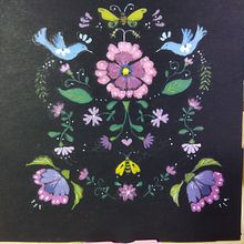 My project in Introduction to Floral Illustration with Acrylic course. Painting, Drawing, Acr, lic Painting, Botanical Illustration, Traditional illustration, and Fine Arts project by Jocelyn Santos - 01.07.2022