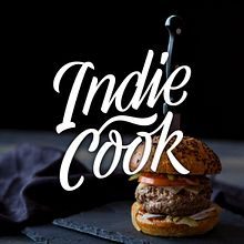 Indie Cook. Een project van  Belettering, Digitale belettering,  H, lettering, Logo-ontwerp,  Br, ing en identiteit,  Ontwerp,  Art direction y Grafisch ontwerp van Maxi Vittor - 24.09.2019
