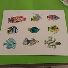 Mi Proyecto del curso: Naturaleza ilustrada: una exploración creativa.Peces. . Un proyecto de Pintura, Dibujo, Pintura a la acuarela, Ilustración con tinta, Ilustración naturalista				 e Ilustración tradicional de Samantha Vulijscher - 13.12.2021