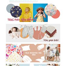 Banner Telas Infantiles. Design, Web Design, and Graphic Design project by joshua Freigenedo Crespo - 05.24.2021