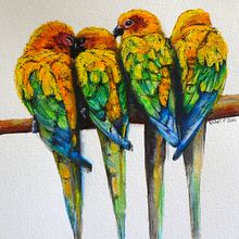My project in Artistic Watercolor Techniques for Illustrating Birds course. Projekt z dziedziny Trad, c, jna ilustracja, Malowanie akwarelą, R, sunek realist, czn, Ilustracja naturalist i czna użytkownika Rachel Painting - 06.01.2022