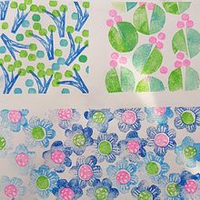 Mi Proyecto del curso: Sketchbook con sellos hechos a mano. Un proyecto de Ilustración tradicional, Pattern Design, Estampación, Sketchbook y Grabado de Stéphanie Weppelmann - 05.12.2021