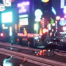 My project in Game Environment Design: Cyberpunk Scenes with Unreal Engine course. Un progetto di 3D, Animazione, Direzione artistica, Animazione 3D, Videogiochi, Progettazione di videogiochi e Sviluppo di videogiochi di Cassia Dominguez - 10.02.2022