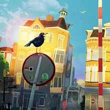 Morning in Amsterdam. Digital Illustration project by Sanne Houwing - 01.12.2022
