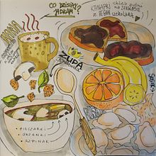 Mój projekt z kursu: Ilustrowany dziennik: codzienna i świadoma praktyka. Fine Arts, Sketching, Creativit, Drawing, and Sketchbook project by Ewa Milun-Walczak - 01.12.2022