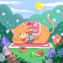 You are my comfort. Traditional illustration, and Character Design project by Yasmin Ali - 01.12.2022