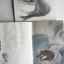 My project in Exploratory Sketchbook: Find Your Drawing Style course. Traditional illustration, Sketching, Creativit, Drawing, Watercolor Painting, Sketchbook, and Gouache Painting project by Marianne - 01.13.2022