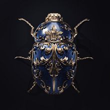 Jewel Insects. Projekt z dziedziny 3D, Ilustracja c i frowa użytkownika Vinogradova Sasha - 02.12.2018