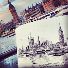 Travel Journal and Urban Sketching. Un proyecto de Bocetado, Sketchbook, Dibujo artístico, Dibujo a lápiz, Dibujo de Retrato, Dibujo con lápices de colores, Dibujo realista y Artesanía de Mike Thomas - 01.01.2018