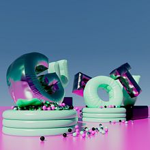 Mi Proyecto del curso: Tipografía 3D: juega con color y volumen. Un proyecto de 3D, Animación, Tipografía, Animación 3D, Diseño 3D y Diseño digital de Miguel de Almeida - 13.01.2022