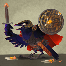 Character Design Challenge: Warrior Bird.. Un progetto di Illustrazione tradizionale, Illustrazione digitale, Character design e Illustrazione infantile di Gianluca Manna - 13.01.2022