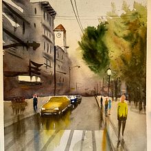 Il mio progetto del corso: Paesaggi urbani ad acquerello. Un progetto di Belle arti, Pittura ad acquerello e Illustrazione architettonica di Valentina Torboli Rapetti - 14.01.2022