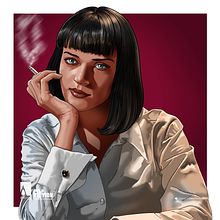 Pulp Fiction: 25th Year Anniversary. Projekt z dziedziny Trad, c i jna ilustracja użytkownika Vassilis Dimitros - 12.11.2019