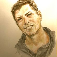 My brother’s portrait. Watercolor Painting project by Teresa Montalvao Hodson - 01.14.2022