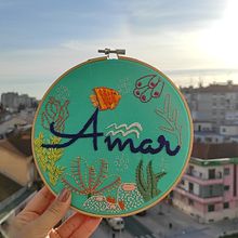 Meu projeto do curso: Técnicas básicas para bordado de letras. Embroider, and Textile Design project by Gábi Dias - 01.14.2022