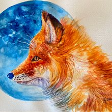 Mon projet du cours : Portraits expressifs d'animaux à l'aquarelle. Traditional illustration, Watercolor Painting, Realistic Drawing, and Naturalistic Illustration project by Francine Calestagne - 01.14.2022