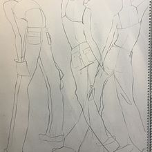 Live Model Sketches from a class in college. Een project van Traditionele illustratie y  Ontwerp van Michelle Bortot - 15.01.2022