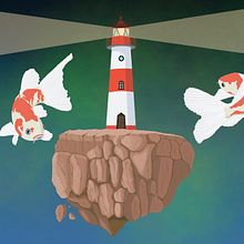 The strange lighthouse. Un progetto di Illustrazione digitale di keysdrawings84 - 15.01.2022