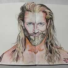 Mi Proyecto del curso: Cuaderno de retratos en acuarela. Painting, Watercolor Painting, Portrait Drawing, Sketchbook, and Traditional illustration project by Anthony Luis Arias Paredes - 01.16.2022