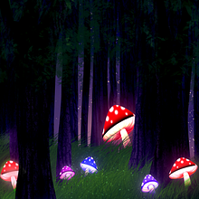Mushroom forest. Projekt z dziedziny Tradycyjna ilustracja użytkownika Nivedita Nandini - 16.01.2022