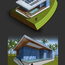 My project in Artistic Architectural Sketching with Procreate course. Architecture, Sketching, Digital Illustration, Digital Architecture, and Architectural Illustration project by Hilary Rhodes - 12.31.2021