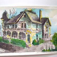 Mein Kursprojekt: Architektonische Zeichnung mit Aquarell und Tinte. Un progetto di Bozzetti, Disegno, Pittura ad acquerello, Illustrazione architettonica, Sketchbook e Illustrazione con inchiostro di marion.hoepken - 16.01.2022