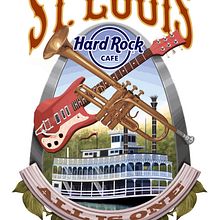 Hard Rock Cafe "St. Louis" T-shirt. Traditional illustration, Design, Music, Screen Printing, Vector Illustration, and Poster Design project by Matt Curtis - 01.16.2022