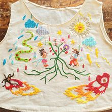 Mi Proyecto del curso: Bordado contemporáneo con puntos tradicionales mexicanos. Un progetto di Artigianato, Ricamo, Fiber Art e Textile Design di Ana Lopez Castro - 16.01.2022