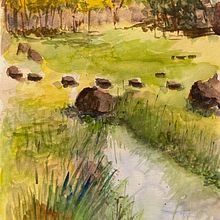 My project in Natural Landscapes in Watercolor course. Fine Arts, Painting, and Watercolor Painting project by Tom Parks - 01.17.2022
