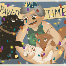 Paw-ty Time. Een project van Traditionele illustratie y Kinderillustratie van nicaem - 08.01.2022