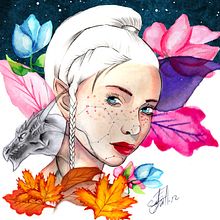 Mi Proyecto del curso: Retrato ilustrado en acuarela. Projekt z dziedziny Trad, c, jna ilustracja,  Sztuki piękne,  Malarstwo,  R, sunek, Malowanie akwarelą, Portret,  R, sunek art, st, czn i Design użytkownika Felipe Díaz - 17.01.2022