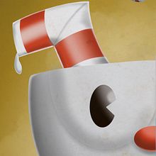 Fan art Cuphead. Projekt z dziedziny Trad, c, jna ilustracja, Projektowanie postaci, Ilustracja c i frowa użytkownika Victor Bencomo Peña - 17.01.2022