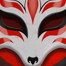Kitsune mask . % Victor Bencomo Peña tarafından hazırlanan Geleneksel illüstras, on, Dijital İllüstras, on, Ve Karakter Tasarımı projesi - 01.17.2022