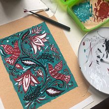 Mein Kursprojekt: Malen mit Gouache: Gestalte poetische Illustrationen. Traditional illustration, Fine Arts, Painting, and Gouache Painting project by Alisa Kubitzky - 01.17.2022