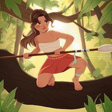 Final Project - Female Cartoon Character Design with Procreate course. Projekt z dziedziny Trad, c, jna ilustracja, Ilustracja c, frowa, R, sunek c i frow użytkownika madita_muschket - 17.01.2022