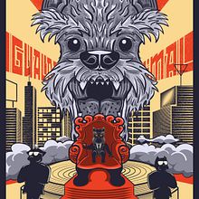 Schnauzer Dictador - Mi Proyecto del curso: Ilustración vectorial: más volumen y rock and roll. Projekt z dziedziny Trad, c, jna ilustracja, Grafika wektorowa,  Projektowanie plakatów, Ilustracja c i frowa użytkownika Marco Vásquez - 15.01.2022