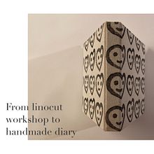 From linocut workshop to handmade diary. Arts, Crafts, Pattern Design, Textile Printing, and Bookbinding project by Katerina Stryckova - 01.17.2022
