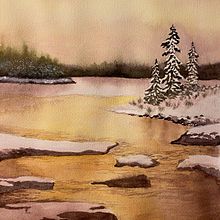 Watercolor landscape. Watercolor Painting project by Marsha Heron - 01.17.2022