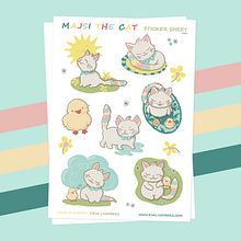 Majsi the cat - My project in Kawaii Illustration: Create Charming Characters course. Traditional illustration, Character Design, and Manga project by Eva Lundberg - 01.18.2022