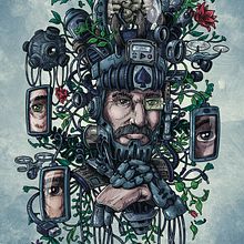 King of Spades - Playing Arts Future Edition. Traditional illustration, and Design project by Marcelo Anache - 01.18.2022
