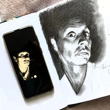 Mi Proyecto del curso: Retrato realista con lápiz de grafito instagram @juanocol. Traditional illustration, Fine Arts, Sketching, Pencil Drawing, Drawing, Portrait Drawing, Realistic Drawing, Artistic Drawing, and Figure Drawing project by jhidalgobeltran - 01.18.2022